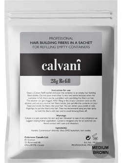 Calvani Hair Building Refill Pack Medium Brown Νανοΐνες κατά της Τριχόπτωσης 28gr