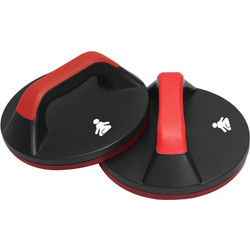 FITPADDY Περιστρεφόμενες Λαβές Push Ups Σετ 2τμχ Μαύρο/Κόκκινο RPUB01