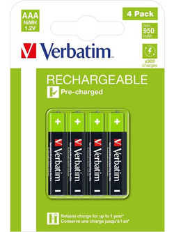 Verbatim Rechargeable 950mAh AAA 4τμχ