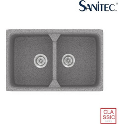 Sanitec Classic 318 Επικαθήμενος Νεροχύτης Γρανίτη Ματ Granite Grey 78x51cm