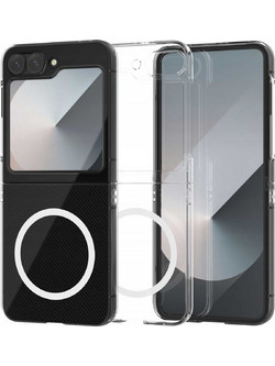 Διάφανη Σκληρή Θήκη MagSafe - Samsung Galaxy Z Flip6 - Spacecase Crystal MagCase - 2mm - Clear (5905719110840)