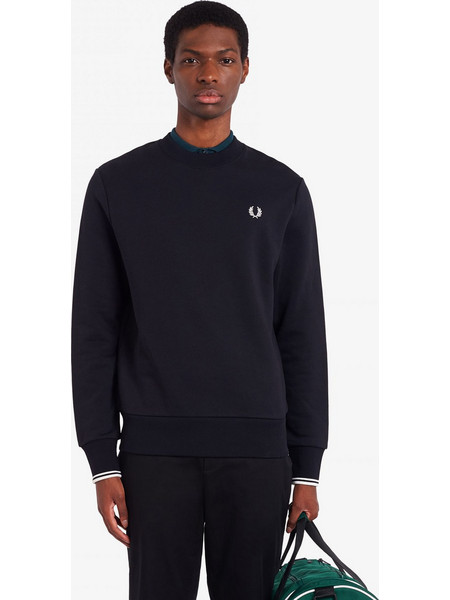 Fred Perry Ανδρικό Φούτερ Μαύρο M7535-184