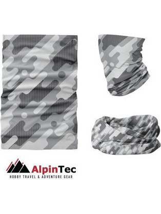 Πολυμορφικό Μαντήλι Λαιμού AlpinTec Coolmax UV C12-CL-GY - Γκρι