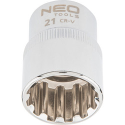 NEO TOOLS ΚΑΡΥΔΑΚΙ ΠΟΛΥΓΩΝΟ SPLINE CR-V 21mm 1/2'' 08-593