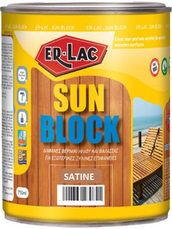 ER-LAC Sun Block Διάφανο Satine 0.75lt