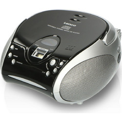 Lenco SCD-24 Φορητό Ράδιο CD Player με MP3 Μαύρο Ασημί