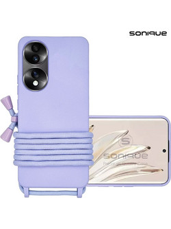 Sonique CarryHang Θήκη Σιλικόνης με Κορδόνι (Honor 70 5G) Λιλά