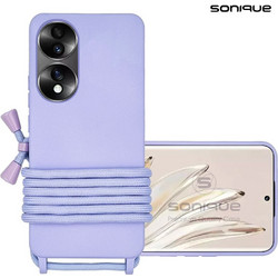 Sonique CarryHang Θήκη Σιλικόνης με Κορδόνι (Honor 70 5G) Λιλά