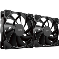 Mars Gaming MF PRO X2 Case Fan 120mm με Σύνδεση 3-Pin 4-Pin PWM 2τμχ Black