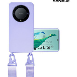 Sonique Silicone Strap CarryHang Θήκη (Honor Magic5 Lite 5G) Λιλά