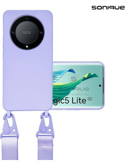 Sonique Silicone Strap CarryHang Θήκη (Honor Magic5 Lite 5G) Λιλά