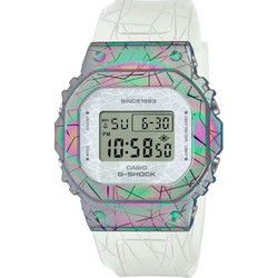 Casio G-Shock Ψηφιακό Ανδρικό Ρολόι Χρονογράφος με Λευκό Καουτσούκ Λουράκι GM-S5640GEM-7ER