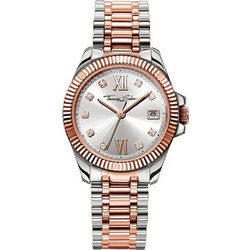 Thomas Sabo Γυναικείο Ρολόι με Ασημί Ροζ Χρυσό Μεταλλικό Μπρασελέ WA0219-272-201
