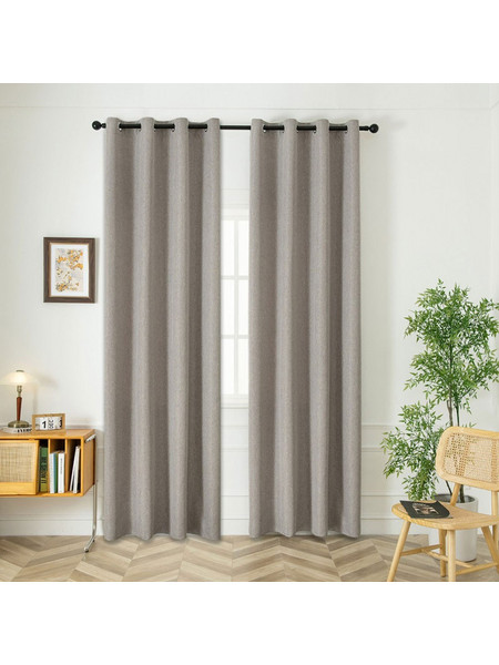 Sidirela Κουρτίνα με Τρουκς 140x260 Γκρι E-3462