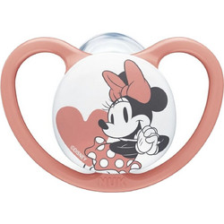 Nuk Space Disney Ανατομική Ορθοδοντική Πιπίλα Σιλικόνης 0-6m Minnie