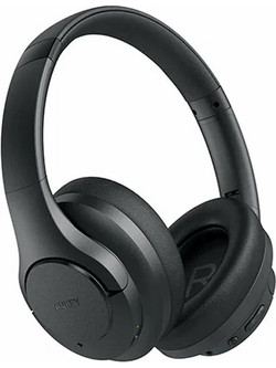 Aukey EP-N12 ANC Ενσύρματα & Ασύρματα Bluetooth Ακουστικά Over Ear με Noise Canceling Μαύρα