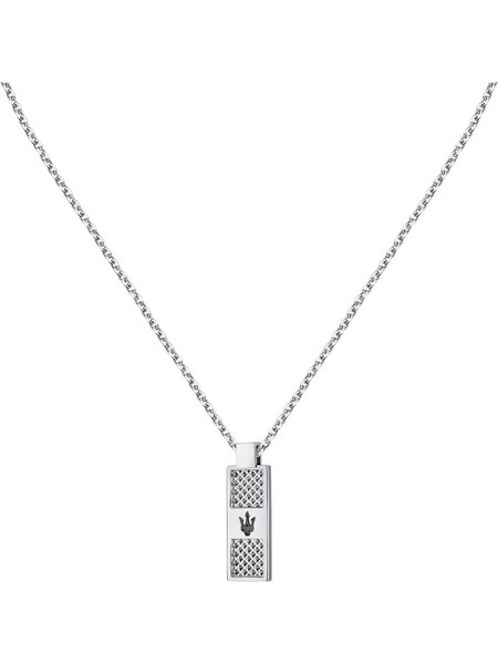 Maserati Ανδρικό Κολιέ από Ατσάλι Ασημί JM423AVD20