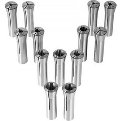 VEVOR Σετ 13 Κολετών Ακριβείας R8, 1/8'' - 7/8'' Χάλυβας 45 για Φρέζα, Δράπανο, Κέντρο Κατεργασίας R8JT13PCSW00O2D91V0