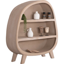 ΡΑΦΙΕΡΑ ΣΕΙΡΑ SANTORINI HM18060.02 MDF ΣΕ ΚΑΦΕ ΧΡΩΜΑ 120x38x133Υεκ
