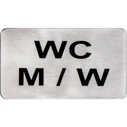 ΠΙΝΑΚΙΔΑ ΣΗΜΑΝΣΗΣ ΑΝΟΞΕΙΔΩΤΗ WC M/W 11x6cm 409717 - Max.Home(R)