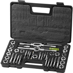 VEVOR Tap and Die Set 40Pcs Metric Size M3 to M12 Bearing Steel Threading tool