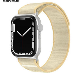 Sonique Nylon Λουράκι Υφασμάτινο Beige (Apple Watch 38 / 40 / 41mm)
