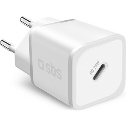 SBS Ultra-Fast Φορτιστής Χωρίς Καλώδιο με Θύρα USB-C 20W Power Delivery White
