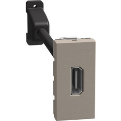 Πρίζα HDMI 1 Στοιxείου Προκαλωδιωμένη Stone Light Now