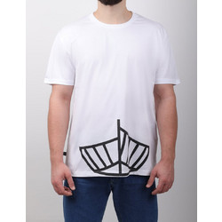 KAYAK T-SHIRT ΚΟΝΤΟΜΑΝΙΚΟ ΛΕΥΚΟ ΜΕ ΛΑΙΜΟΚΟΨΗ ΚΑΙ ΣΤΑΜΠΑ LOGO ΕΜΠΡΟΣ ΣΤΟ ΤΕΛΕΙΩΜΑ ΚΑΝΟΝΙΚΗ ΓΡΑΜΜΗ