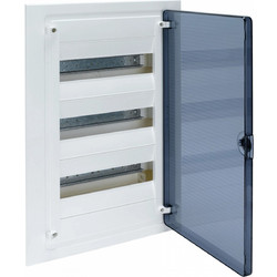 Hager Πίνακας Χωνευτός 3X12M 36 Στοιχείων Golf Πλαστικός με Διάφανη Πόρτα IP40 (VF312TA)