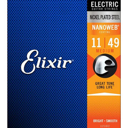 Elixir Strings 12102 Σετ 6 Χορδές Ηλεκτρικής Κιθάρας Nickel Plated Steel 11-49" Medium Tension