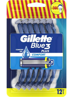 Gillette Blue 3 Comfort Plus Ξυραφάκι μιας Χρήσης με 3 Λεπίδες 12τμχ