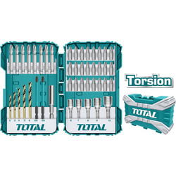 Total TACSDL24501 Σετ 45 Τρυπάνια με Εξάγωνο Στέλεχος για Μέταλλο