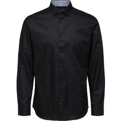 Selected Ανδρικό Πουκάμισο Μακρυμάνικο 16058640 Black