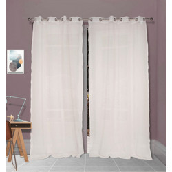 Kipper Κουρτίνα με Τρουκς 140x260 Elsa White