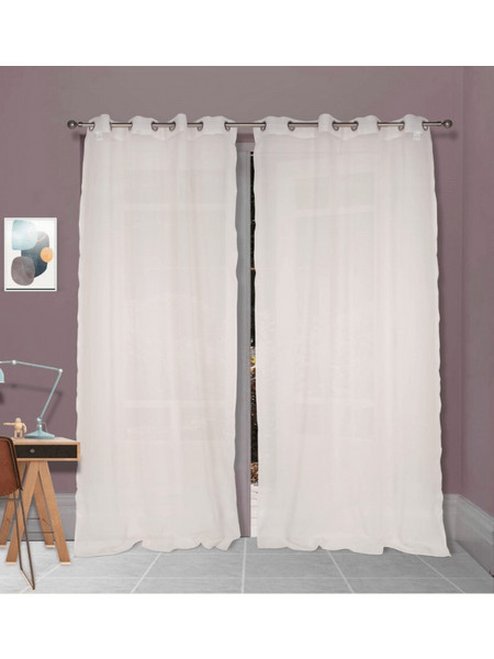 Kipper Κουρτίνα με Τρουκς 140x260 Elsa White