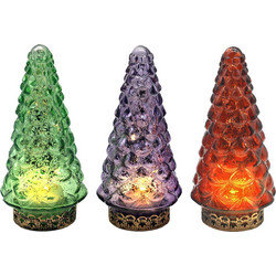 Φανάρι led Γυάλινο Δέντρο Φαντεζί Αντικέ 15,5x7,5cm Xmasfest 1133543
