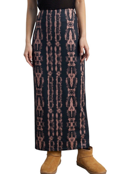 Φούστα 24 Colours Maxi Printed 70746b-BLACK Γυναικείο