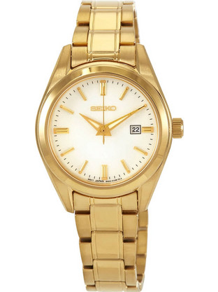 Seiko Neo Classic Γυναικείο Ρολόι με Χρυσό Μεταλλικό Μπρασελέ SUR632P1