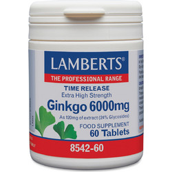 Lamberts Ginkgo 6000mg 60 Ταμπλέτες