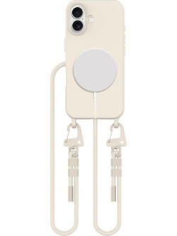 Tech-Protect MagNecklace MagSafe Case with Lanyard for iPhone 16 - Beige