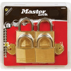 MASTER LOCK 150EURQNOP ΣΕΤ 4 ΛΟΥΚΕΤΟ ΜΠΡΟΥΤΖΙΝΟ 50 mm IΔIO ΚΛΕΙΔΙ