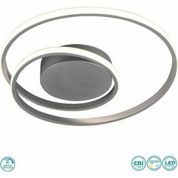 Φωτιστικό Οροφής - Πλαφονιέρα Zibal R62911187 22W Led Φ39cm 7cm Titanium RL Lighting Μέταλλο