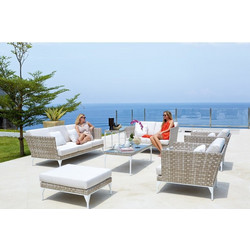 BRAFTA DOUBLE SOFA 0702-0783μαξ Καναπές διθέσιος με σκελετό αλουμινίου, , μαξιλάρια Sunbrella 135x95x70