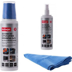 Σετ Καθαρισμού για Οθόνες Activejet AOC-269 20 x 20 cm 250 ml (2 Τεμάχια)
