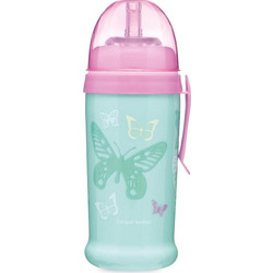 Canpol Babies Butterfly Εκπαιδευτικό Ποτηράκι με Στόμιο Turquoise 350ml