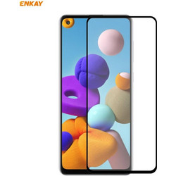 Για Samsung Galaxy A21s ENKAY Hat-Prince Full Glue 0.26mm 9H 2.5D Tempered Glass Full Coverage Film (Κόκκινο) (ENKAY)