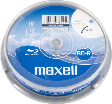 MAXELL BLUE-RAY DISC BD-R 25GB 4X (SET 10 ΤΕΜΑΧΙΩΝ) ΕΚΤΥΠΩΣΗΜΗ ΕΠΙΦΑΝΕΙΑ