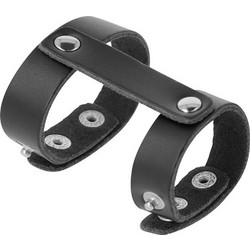 Darkness Adjustable Leather Penis & Testicles Ring Ρυθμιζόμενα Δαχτυλίδι Πέους & Όρχεων Μαύρο