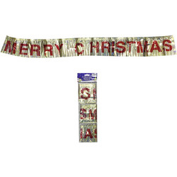 Merry Christmas Μεταλλιζέ Διακοσμητικό 110x12cm Xmasfest 1132627